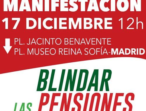 Una manifestación por las pensiones, para unir a quienes están enfrentados