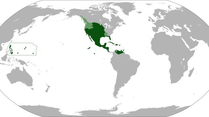 España nunca tuvo colonias en América, el Virreynato de Nueva España era España, no «de» España