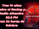 Tras 14 años vuelve el Racing y… RADIO ALTAMIRA 92.6 FM