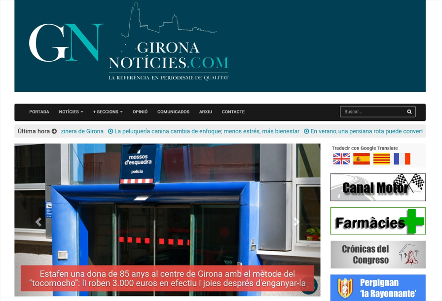 Girona Notícies se consolida como uno de los diarios digitales con mayor crecimiento de Cataluña cuando se acerca a sus 21 años de historia Girona Notícies se consolida como uno de los diarios digitales con mayor crecimiento de Cataluña cuando se acerca a sus 21 años de historia