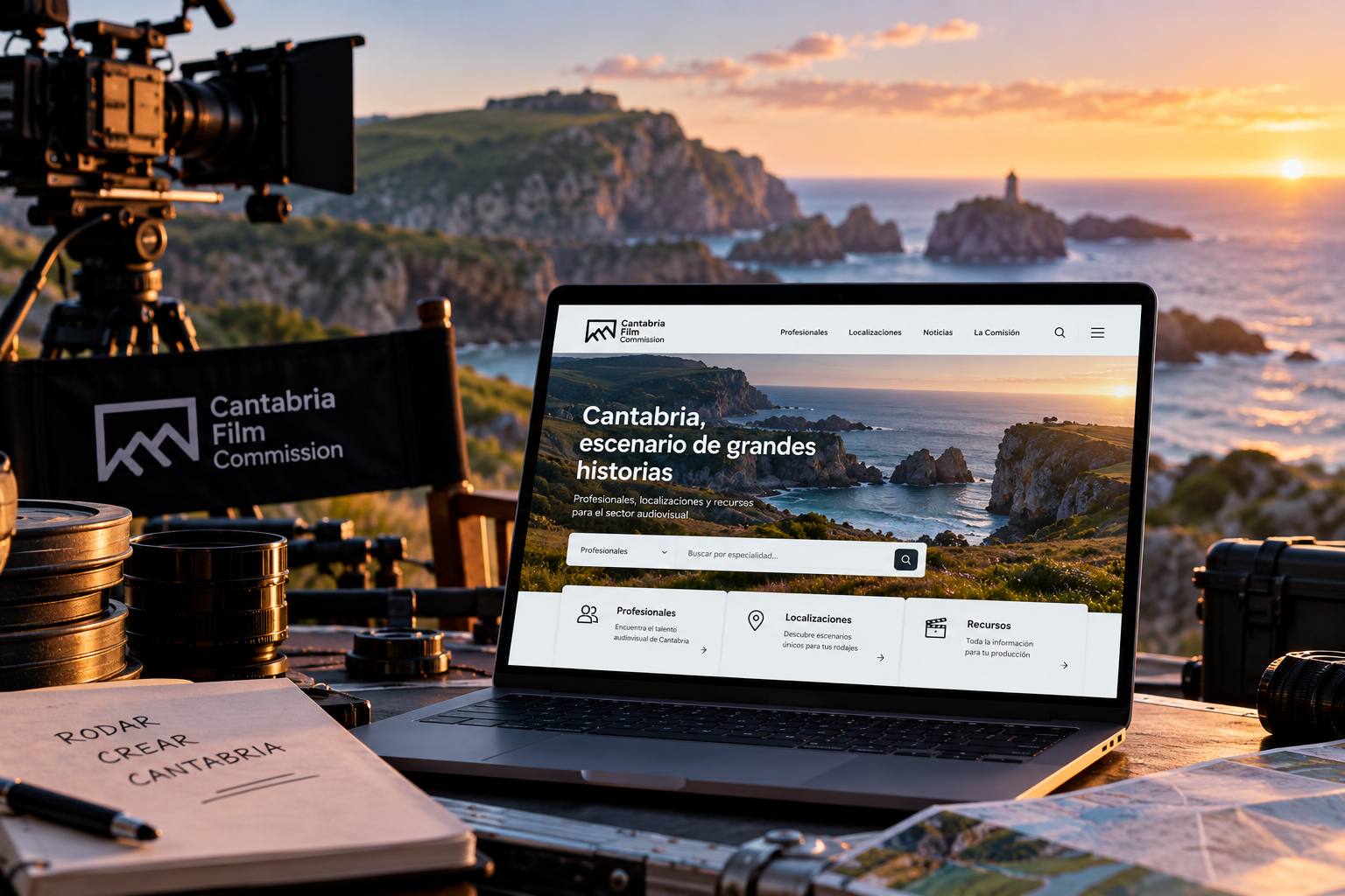 Cantabria Film Commission estrena una nueva web para conectar talento, productoras y localizaciones Cantabria Film Commission estrena una nueva web para conectar talento, productoras y localizaciones